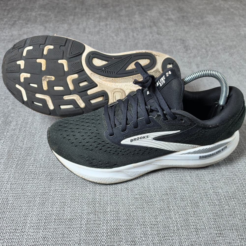 Brooks Adrenaline GTS 24 Womens 9.5 Black White 1204261B087 Running Shoes